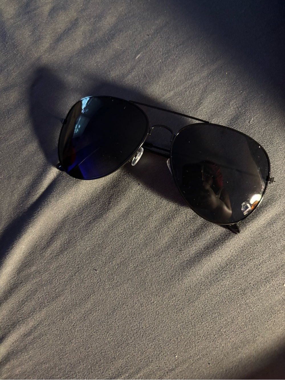 Black Aviator Sunglasses Metal Frame Dark Tinted Unisex Classic Pilot Style